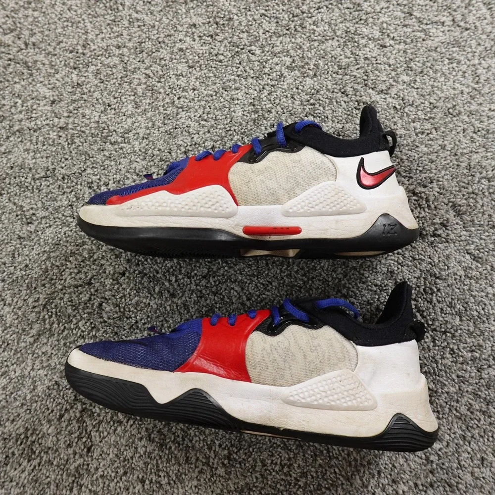 Nike PG 5 Paul George Basketball Shoes Mens Size 8 CW3143-101‎ Team USA Sneakers
